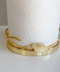 Inspire Me! Home Decor Gold Leaf Detailed Paper Towel Holder 17 Inspire Me! Home Decor Gold Leaf Detailed Paper Towel Holder