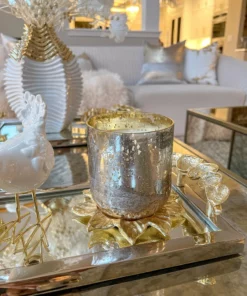 Inspire Me! Home Decor Large Radiant Glass Candle