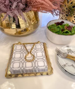 Inspire Me! Home Decor Decorative Square Lunch Napkins (9 Patterns)