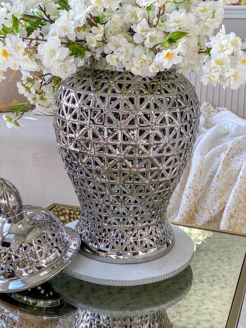 Inspire Me! Home Decor White Marble Round Lazy Susan W/ Silver Textured Edge 6 Inspire Me! Home Decor White Marble Round Lazy Susan W/ Silver Textured Edge