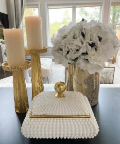 Inspire Me! Home Decor Cream Studded Box W/ Gold Detailing 13 Inspire Me! Home Decor Cream Studded Box W/ Gold Detailing