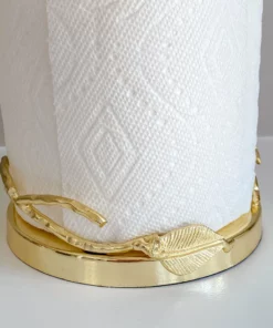 Inspire Me! Home Decor Gold Leaf Detailed Paper Towel Holder 18 Inspire Me! Home Decor Gold Leaf Detailed Paper Towel Holder