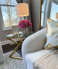 Inspire Me! Home Decor Gold & White Striped Vase (2 Sizes)