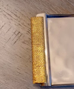 Inspire Me! Home Decor Hammered Texture Tray W/ Gold Handle