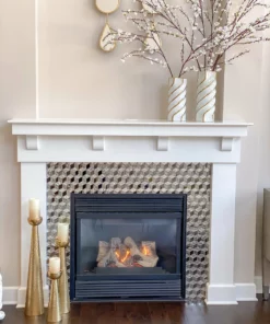 Inspire Me! Home Decor Gold And White Twist Vase (2 Sizes)