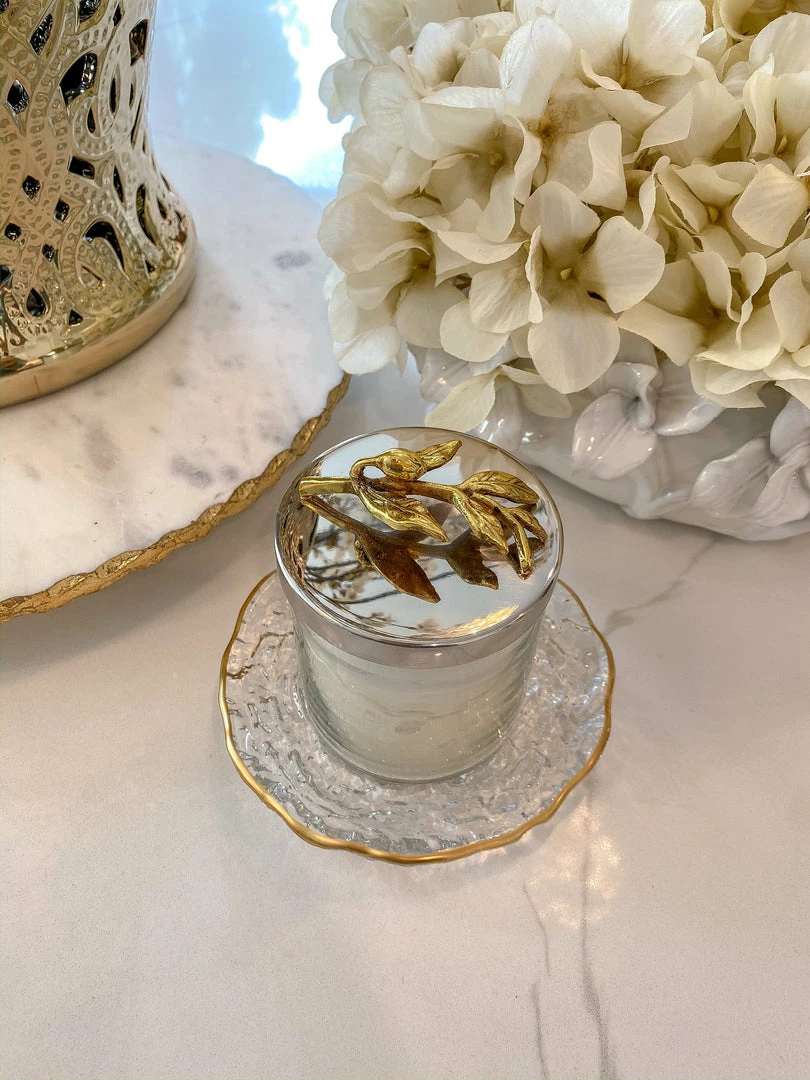 Inspire Me! Home Decor Silver And Gold Detailed Lid Candle- Unscented (6 Styles) 12 Inspire Me! Home Decor Silver And Gold Detailed Lid Candle- Unscented (6 Styles)
