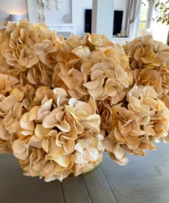 Inspire Me! Home Decor Beige Velvet And Silk Hydrangea Stem
