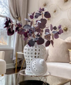 Inspire Me! Home Decor White Ceramic Pierced Ginger Jar (2 Sizes) 12 Inspire Me! Home Decor White Ceramic Pierced Ginger Jar (2 Sizes)