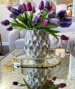 Inspire Me! Home Decor Gold Oval Mirror Tray