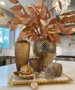 Inspire Me! Home Decor Gold Magnolia Leaf Stem