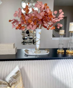 Inspire Me! Home Decor Floral Stems Beige Pink Flat Eucalyptus Stem 7 Inspire Me! Home Decor Floral Stems Beige Pink Flat Eucalyptus Stem