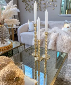 Inspire Me! Home Decor Set Of 4 Metallic Taper Candles (5 Colors)