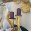 Inspire Me! Home Decor Purple Brushed Metallic Pillar Candle 1 Inspire Me! Home Decor Purple Brushed Metallic Pillar Candle