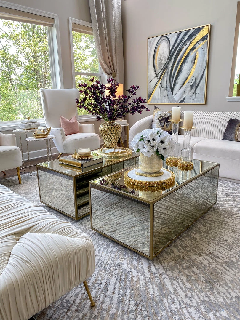 Inspire Me! Home Decor Round Marble Tray With Gold Floral Edge 5 Inspire Me! Home Decor Round Marble Tray With Gold Floral Edge