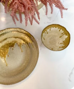 Inspire Me! Home Decor Gold Dipped Dinnerware Collection (Sold Separately) 12 Inspire Me! Home Decor Gold Dipped Dinnerware Collection (Sold Separately)