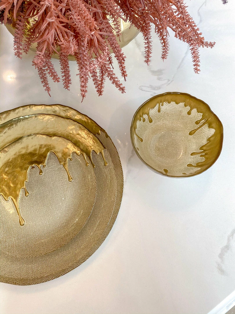 Inspire Me! Home Decor Gold Dipped Dinnerware Collection (Sold Separately) 5 Inspire Me! Home Decor Gold Dipped Dinnerware Collection (Sold Separately)