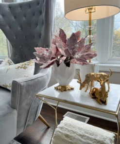 Inspire Me! Home Decor White And Gold Detailed Vase