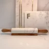 Inspire Me! Home Decor Marble & Acacia Wood Rolling Pin With Rest KITCHEN 2 Inspire Me! Home Decor Marble & Acacia Wood Rolling Pin With Rest KITCHEN