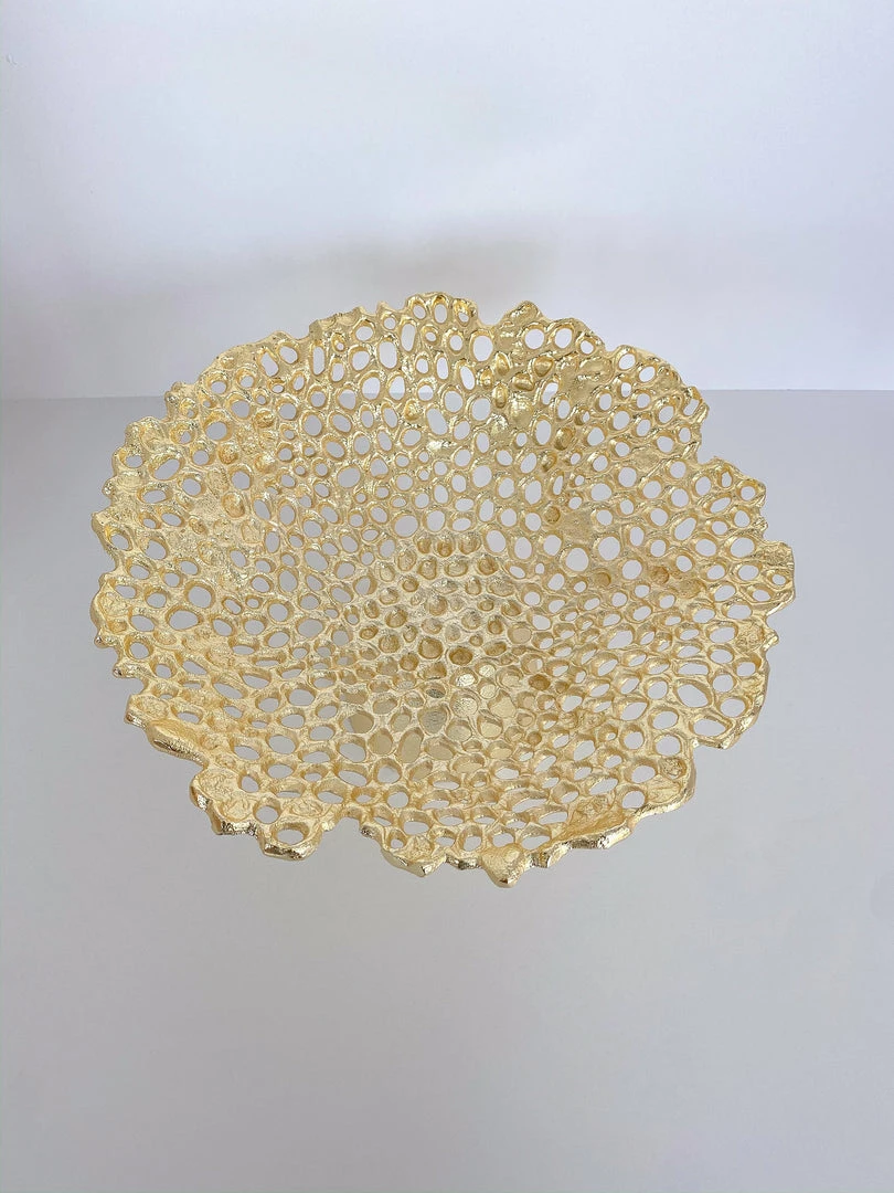 Inspire Me! Home Decor Gold Coral Pedestal Bowl 5 Inspire Me! Home Decor Gold Coral Pedestal Bowl