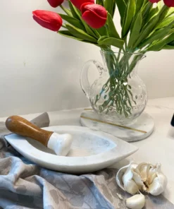Inspire Me! Home Decor Marble Mortar And Pestle With Wooden Handle (3 Styles) KITCHEN