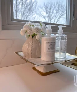 Inspire Me! Home Decor White Ceramic Glazed Leaf Vase