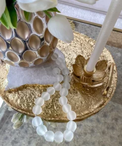 Inspire Me! Home Decor Gold Lotus Flower Candle Holder