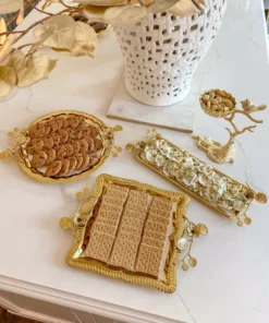 Inspire Me! Home Decor Rectangle Gold Floral Tray With White Enamel Interior 9 Inspire Me! Home Decor Rectangle Gold Floral Tray With White Enamel Interior