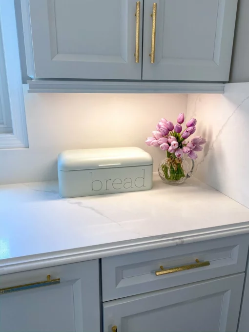 Inspire Me! Home Decor Bread Boxes Large White Metal Bread Box