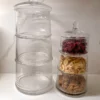 Inspire Me! Home Decor Three Section Clear Apothecary Jars With Lid (2 Sizes) KITCHEN