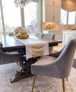 Inspire Me! Home Decor Gold Foil Patterned Table Runner