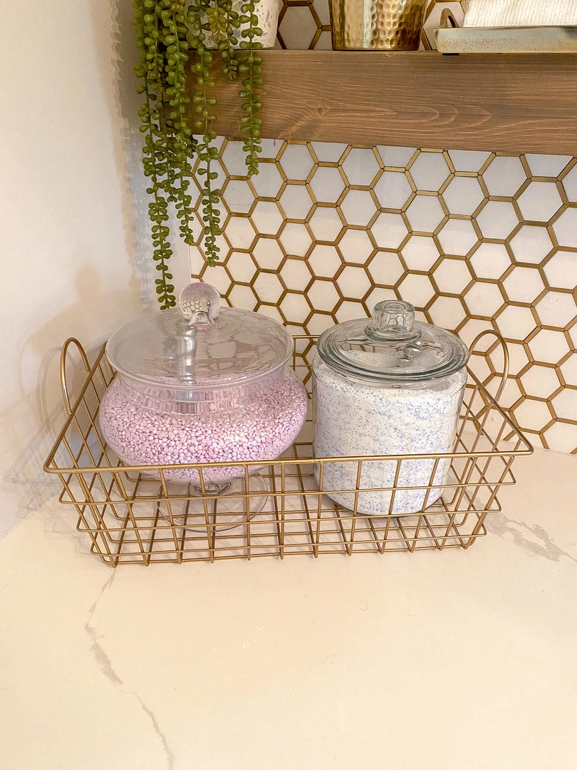 Inspire Me! Home Decor Gold Rectangular Wired Basket (3 Sizes) 4 Inspire Me! Home Decor Gold Rectangular Wired Basket (3 Sizes)