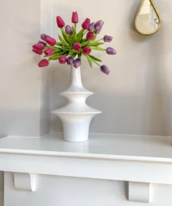 Inspire Me! Home Decor White Ceramic Vase