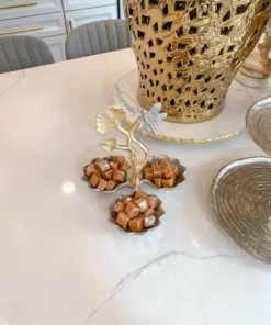 Inspire Me! Home Decor Two-Tone Dragonfly Serving Bowl Gold