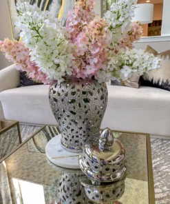 Inspire Me! Home Decor Silver Beaded Ginger Jar (2 Sizes)