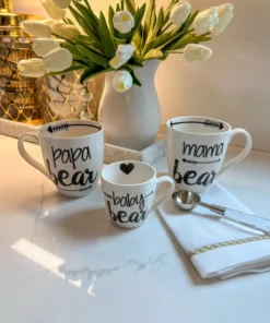 Inspire Me! Home Decor KITCHEN Family Bear Mug Set