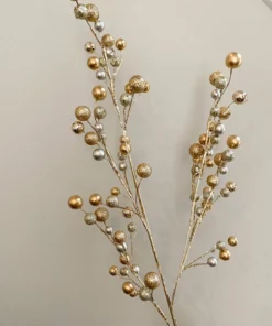 Inspire Me! Home Decor Gold And Silver Glitter Berry Stem