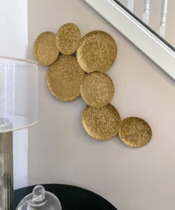 Inspire Me! Home Decor WALL ART & MIRRORS Gold Circle Textured Wall Decor