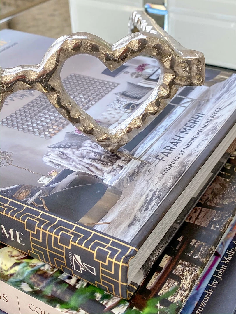 Inspire Me! Home Decor Silver Heart Eyes Glasses Decorative Sculpture 4 Inspire Me! Home Decor Silver Heart Eyes Glasses Decorative Sculpture