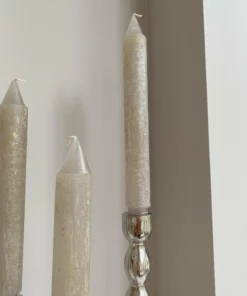 Inspire Me! Home Decor Set Of 4 Metallic Taper Candles (5 Colors)