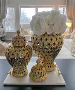 Inspire Me! Home Decor Small Gold Ginger Jar