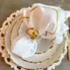 Inspire Me! Home Decor Gold Geod Napkin Rings Set Of 4