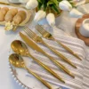 Inspire Me! Home Decor Shiny Gold Flatware Set (4 Sets Of 5) 2 Inspire Me! Home Decor Shiny Gold Flatware Set (4 Sets Of 5)