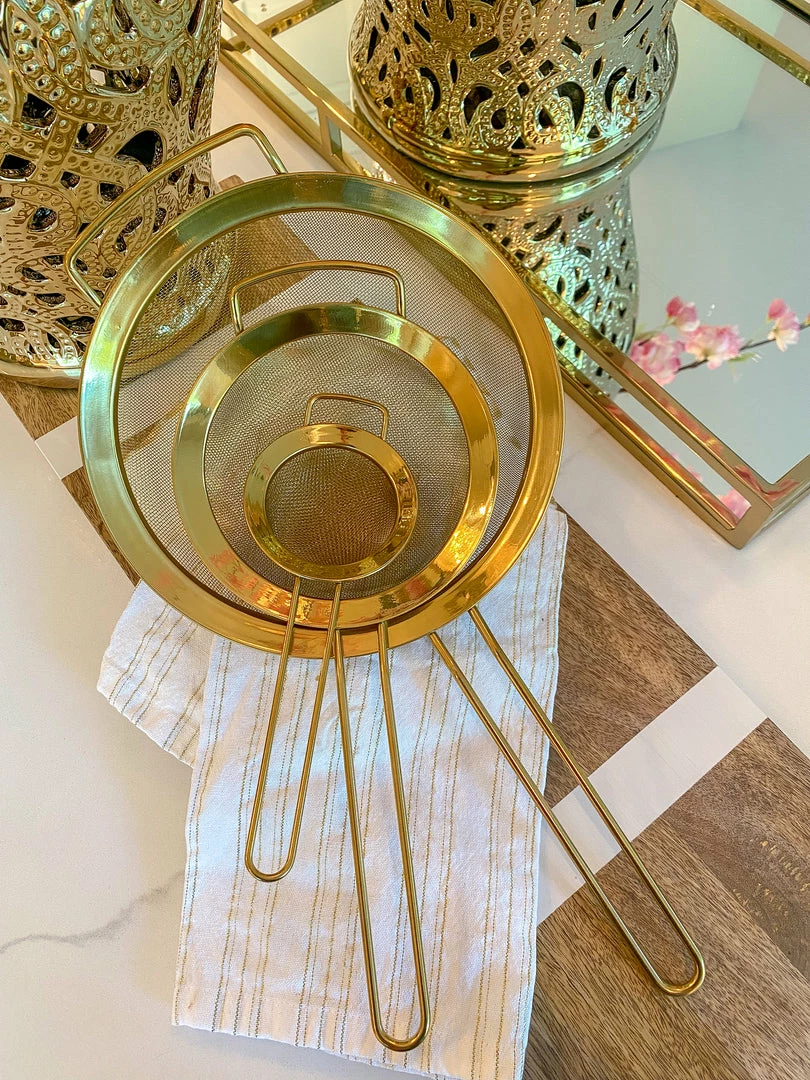 Inspire Me! Home Decor Gold Strainers (Set Of 3) 4 Inspire Me! Home Decor Gold Strainers (Set Of 3)