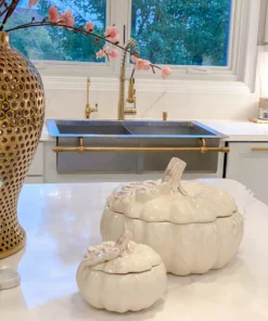 Inspire Me! Home Decor Dolomite Pumpkin Collection ( 3 Sizes And Shapes Available ) KITCHEN