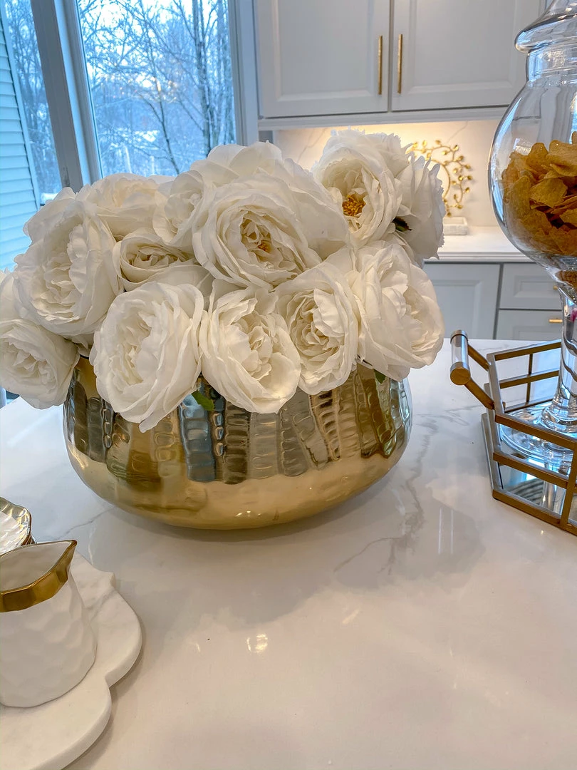 Inspire Me! Home Decor Wide Rimmed Gold Bowl (2 Sizes) 6 Inspire Me! Home Decor Wide Rimmed Gold Bowl (2 Sizes)