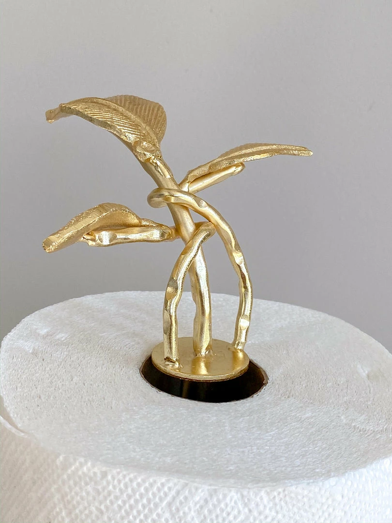Inspire Me! Home Decor Gold Leaf Detailed Paper Towel Holder 7 Inspire Me! Home Decor Gold Leaf Detailed Paper Towel Holder