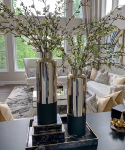 Inspire Me! Home Decor Gold & Matte Black Vase (3 Sizes)