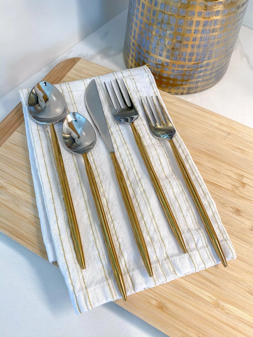 Inspire Me! Home Decor KITCHEN Two-Tone Flatware Set 4 Inspire Me! Home Decor KITCHEN Two-Tone Flatware Set