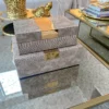 Inspire Me! Home Decor Set Of 2 Gray Snakeskin Print Boxes 1 Inspire Me! Home Decor Set Of 2 Gray Snakeskin Print Boxes