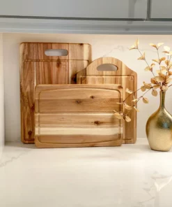 Inspire Me! Home Decor KITCHEN Large Wood Cutting Board With Handle And Groove